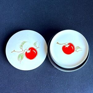 Vintage Hand Painted Plastic Coaster Set
